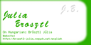julia brosztl business card